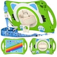 thumbnail image 1 of Dteck Shoulder Strap Case for Apple iPad 8th Generation 10.2" (2020),360° Rotating Hand Strap Kids Friendly Shockproof Cute Rubber Kickstand iPad 7th Gen 10.2" 2019 Protector Cover,Green, 1 of 6
