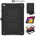 thumbnail image 1 of Dteck with Shoulder Strap Case for Apple iPad 8th Generation (2020 Released) 10.2-inch,Shockproof Armor Rubber Hybrid Hard iPad 10.2" 7th Gen 2019 Protective Shell Back Kickstand Cover,Black, 1 of 6