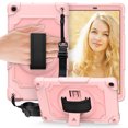 thumbnail image 1 of Dteck Shoulder Strap Case for Samsung Galaxy Tab A 10.1" SM-T510 T515 (2019 Released) 10.1-inch,Shockproof Armor Rubber Hybrid 3-Layer Design Hand Strap Cover without Screen Protector,Rosegold, 1 of 6
