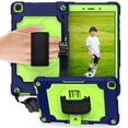 thumbnail image 1 of Dteck Shoulder Strap Case for Samsung Galaxy Tab A 8.0" SM-T290 T295 (2019 Released) 8-inch,Shockproof Armor Rubber Hybrid 3-Layer Protection Back Cover without Screen Protector,Olivine+Navy, 1 of 6