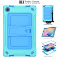 thumbnail image 1 of Dteck Shoulder Strap Case for Samsung Galaxy Tab A7 10.4" SM-T500 T505 (2020 Released) 10.4-inch,Shockproof Armor Rubber 3-Layer Protection Kickstand Cover without Screen Protector,Aqua+Blue, 1 of 6