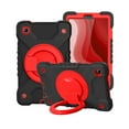 thumbnail image 1 of Dteck with Shoulder Strap Case for Samsung Galaxy Tab A7 Lite 8.7-inch SM-T220 T225 (2021),360 Degree Rotation Shockproof Armor Rubber 3-Layers Protection Case Hybrid Kickstand Cover,Black+Red, 1 of 9