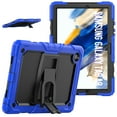 thumbnail image 1 of Dteck with Shoulder Strap Case for Samsung Galaxy Tab A8 10.5-inch X200 X205 X207,Shockproof Rugged Rubber 3-Layers Protection Armor Case Hybrid Hard Kickstand Cover,Darkblue, 1 of 7
