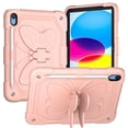 thumbnail image 1 of Dteck Shoulder Strap Case for iPad 10th Generation 10.9 inch 2022,iPad 11-inch (A16) 2025 Heavy Duty Rubber Case Butterfly Wings Kickstand with Pencil Holder Kids Girls Shockoroof Cover,Pink, 1 of 7