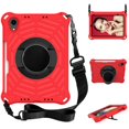 thumbnail image 1 of Dteck with Shoulder Strap Case for iPad mini 6th Generation 8.3-inch, Heavy Duty Rugged Shockproof Case with Adjustable Hand Strap,Rotating Kickstand Rubber Cover,Red, 1 of 7