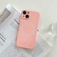 thumbnail image 1 of Dteck Silicone Case for iPhone 14, Magsafe Case for iPhone 14, Wireless Charging Support Magnetic Military Grade Protection Shockproof Case Cover for Apple iPhone 14 6.1" - Pink, 1 of 7