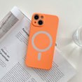 thumbnail image 1 of Dteck Silicone Case for iPhone 14, Magsafe Case for iPhone 14, Wireless Charging Support Magnetic Military Grade Protection Shockproof Case Cover for Apple iPhone 14 6.1" - Orange, 1 of 7