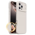 thumbnail image 1 of Dteck Silicone Case for iPhone 16 Pro Max (Upgraded to iPhone 17 Pro Max Design Style), Soft Gel Rubber Shockproof Protective Phone Cover with Camera Protection,White, 1 of 5