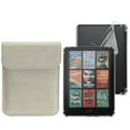 thumbnail image 1 of Dteck Sleeve Case for 7" Kindle Paperwhite 12th Generation and Kindle Colorsoft Signature Edition (2024) with Clear Case, Flexible Transparent TPU Cover with Suede Leather Sleeve Shell,Gray, 1 of 7
