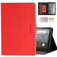 thumbnail image 1 of Dteck Slim Case For ALL-NEW Kindle Fire HD 8 and HD 8 Plus (10th Generation, 2020 Release), Slim Fit PU Leather Folio Flip Case Multi-angle Standing Cover Auto Wake Sleep, Red, 1 of 6