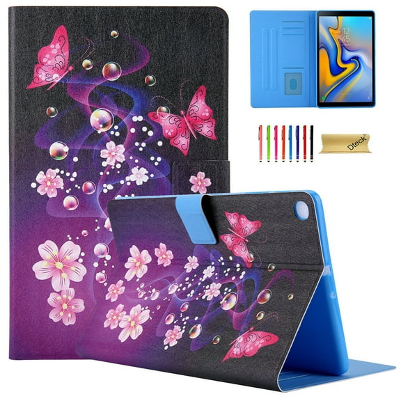 Dteck Slim Case For Samsung Galaxy Tab A 8.4 inch 2020 Model SM-T307 (Verizon/T-Mobile/Sprint/AT&T ), Slim Fit Case Folio Stand Cover With Built-in Card Slots, Pink Butterfly