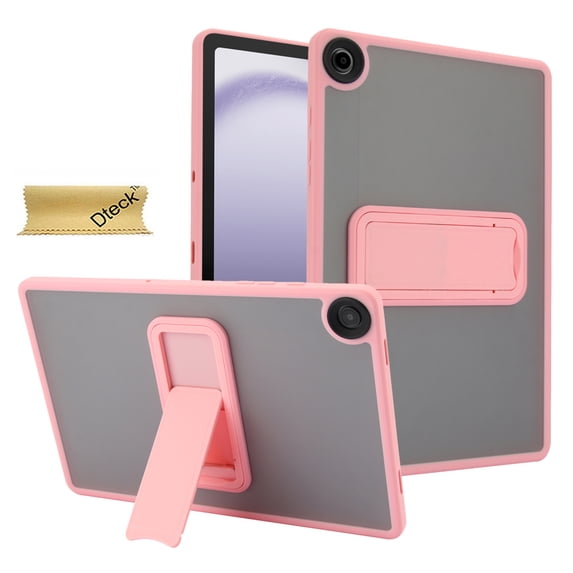 Dteck Slim Case for Samsung Galaxy Tab S10 FE 2025/ S9 FE 5G 10.9 Inch/ S9 11 Inch 2023 with Kickstand, Shockproof Cover with Frosted Back Shell, Pink