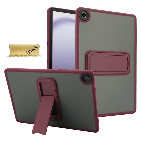 Dteck Slim Case for Samsung Galaxy Tab S10 FE 2025/ S9 FE 5G 10.9 Inch/ S9 11 Inch 2023 with Kickstand, Shockproof Cover with Frosted Back Shell, Winered