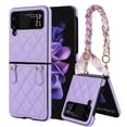 thumbnail image 1 of Dteck Slim Case for Samsung Galaxy Z Flip 3 with Wrist Strap Bracelet Silk Scarf for Women Girls, Anti-Fall Shockproof Protective Cover for Galaxy Z Flip3 5G,Purple, 1 of 6