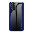 thumbnail image 1 of Dteck Slim Fit Case Compatible With Samsung Galaxy Note20 Ultra 5G, Lightweight Ultra Thin TPU Frame Case Glass Back Protective Cover, Deep Blue, 1 of 4