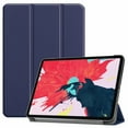 thumbnail image 1 of Dteck Slim Fit Case For New iPad Pro 11 inch 2020, Tri-Fold Standing Magnetic Flip Auto Wake Sleep Hard Case Cover For iPad A2068 A2230, Support Wireless Charging, Dark Blue, 1 of 8