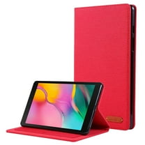 Dteck Slim Fit Case For Samsung Galaxy Tab A 8.0 inch 2019 Model SM-T290 T295 T297, Lightweight PU Leather Magnetic Flip Folio Stand Case Smart Cover, Auto Wake Sleep, Red