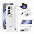 thumbnail image 1 of Dteck Slim Fit for Google Pixel Z Fold 2 Case with S Pen & S Pen Holder, Tempered Glass Screen Protector & Adjustable stand Hinge Protection Shockproof Lightweight Full Protective Cover,White, 1 of 8