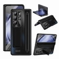 thumbnail image 1 of Dteck Slim Fit for Z Fold 6 Case with S Pen & S Pen Holder, Tempered Glass Screen Protector & Adjustable stand Hinge Protection Shockproof Lightweight Full Protective Cover for Z Fold 6 5G,Black, 1 of 8