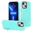 thumbnail image 1 of Dteck Slim Magnetic MagSafe Case for iPhone 14 Clear Transparent Anti-Yellowing with Hidden Bracket Kickstand Heavy Duty Shockproof Design Full Body Protective Case For iPhone 14,Mint, 1 of 6