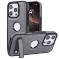 thumbnail image 1 of Dteck Slim PU Leather Case for iPhone 12 Pro Max, Shockproof Protective with Hidden Folding Kickstand Phone Cases with Built-in Invisible Stand Cover, Gray, 1 of 5