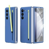 Dteck Slim Silicone Case for Samsung Galaxy Z Fold 7 with S Pen, Built-in Screen Protector Full Body Protective Cover for Galaxy Z Fold 7 2025,Blue