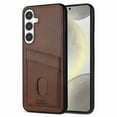 thumbnail image 1 of Dteck Slim Wallet Case for Samsung Galaxy S24 FE, PU Leather Purse Back Case with Card Holder Shockproof Case Cover for Samsung Galaxy S24 FE, Brown, 1 of 8