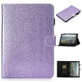 thumbnail image 1 of Dteck Smart Case for Amazon Kindle Fire HD 8 10th Generation HD8 Plus (2020 Released) 8-inch,Bling Glitter Magnetic Leather Card Holder Wallet Kickstand Automatic wake/sleep Cover,Purple, 1 of 5