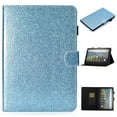 thumbnail image 1 of Dteck Smart Case for Amazon Kindle Fire HD 8 10th Generation HD8 Plus (2020 Released) 8-inch,Bling Glitter Magnetic Leather Card Holder Wallet Kickstand Automatic wake/sleep Cover,Blue, 1 of 5