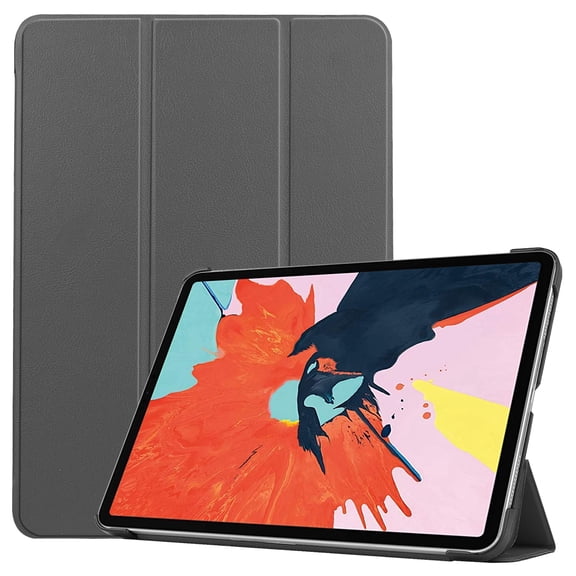 Dteck Smart Case for Apple iPad 10.9" Air 4th Gen (2020 Released),Slim Hard Back Shell Luxury Leather Automatic wake/sleep Kickstand Folio Protective Cover,Gray