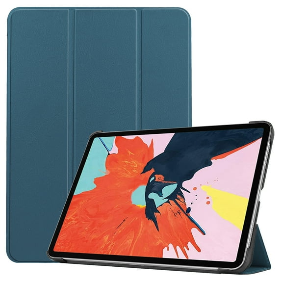 Dteck Smart Case for Apple iPad 10.9" Air 4th Gen (2020 Released),Slim Hard Back Shell Luxury Leather Automatic wake/sleep Kickstand Folio Protective Cover,Darkgreen
