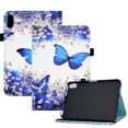 thumbnail image 1 of Dteck Smart Case for Apple iPad mini 6th Generation 8.3" (2021),Magnetic Card Wallet Patterned Leather Kickstand Shockproof Automatic wake/sleep Hybrid Rubber Cover,Blue Butterfly, 1 of 8