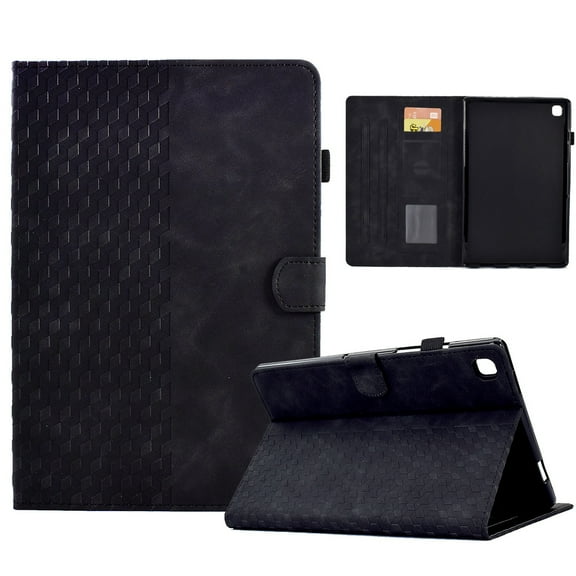 Dteck Smart Case for Samsung Galaxy Tab S6 Lite 10.4-inch 2022/2020 (P613/P619/P610/P615),Magnetic Leather Card Holder Wallet Case Shockproof Rubber Kickstand Cover with Pencil Holder,Black