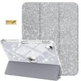 thumbnail image 1 of Dteck Smart Case for iPad iPad (A16) 11th Generation 11-inch 2025, iPad 10th Generation 10.9-inch 2022,Glittering Sparkly Shockproof Cover with Sparkly Crystal Clear Back and Pencil Holder,Silver, 1 of 7