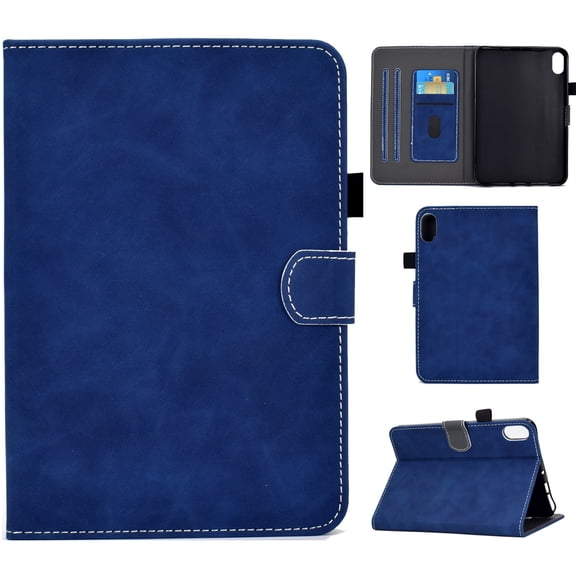 Dteck Smart Case for iPad mini 6th Generation 8.3 inch,Magnetic Leather Card Holder Wallet Shockproof Folio Flip Case Kickstand Cover for iPad mini 6,Blue
