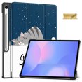 thumbnail image 1 of Dteck Smart Slim Case for Samsung Galaxy Tab S10 FE Plus 13.1 inch X620 / X626B Shockproof Leather Tri-Fold Stand Case Lightweight Hard Shell Cover for Galaxy Tab S10 FE+,Cat, 1 of 7