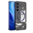 thumbnail image 1 of Dteck Soft Clear Case for Samsung Galaxy S25 Plus, Camera Lens Full Protection, Compatible with MagSafe Wireless Charging, Shockproof Electroplated TPU Phone Cover,Darkpurple, 1 of 5
