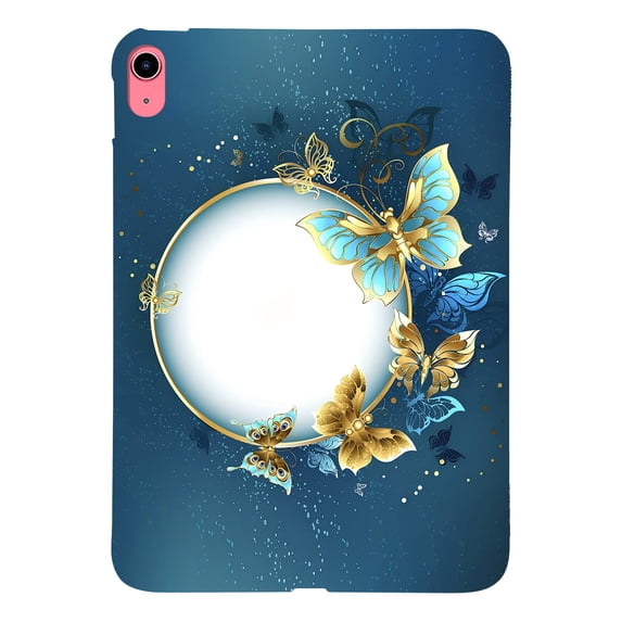 Dteck Soft TPU Back Case for iPad 10th Generation 2022,iPad 11-inch (A16) 2025 Shockproof Patterned Slim Protective Back Cover for iPad 10th/11th Generation,Butterfly Garden