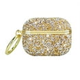 thumbnail image 1 of Dteck Sparkly Diamond Case for AirPods 4th Generation with Keychain, Shockproof Protective Bling Rhinestone Cover Compatible with Apple AirPods 4 Charging Case,Gold, 1 of 4
