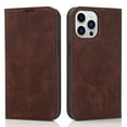 thumbnail image 1 of Dteck Strong Magnetic Case for iPhone 16 Pro, Compatible with MagSafe, iPhone 16 Pro Wallet Case with RFID Blocking Holder Slots, PU Leather Flip Folio Cover Kickstand Shockproof,Coffee, 1 of 1