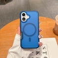 thumbnail image 1 of Dteck Strong Magnetic for iPhone 16 Case, Compatible with MagSafe, Military-Grade Protection Translucent Matte Rugged Case for iPhone 16,Darkblue, 1 of 6
