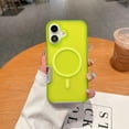 thumbnail image 1 of Dteck Strong Magnetic for iPhone 16 Case, Compatible with MagSafe, Military-Grade Protection Translucent Matte Rugged Case for iPhone 16,Green, 1 of 6