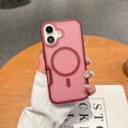 thumbnail image 1 of Dteck Strong Magnetic for iPhone 16 Case, Compatible with MagSafe, Military-Grade Protection Translucent Matte Rugged Case for iPhone 16,Winered, 1 of 6