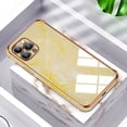 thumbnail image 1 of Dteck Stylish Case for iPhone 12 Pro Max 6.7 inch,Luxury Marble Texture Glossy Plating Lightweight Shockproof TPU Slim Fit Phone Cover.For iPhone 12 Pro Max,Yellow, 1 of 9