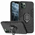 thumbnail image 1 of Dteck Stylish Dual Layer Hard PC Back Case with Ring Grip Kickstand & Support Magnetic Car Mount Function Cover, For iPhone 11 (6.1 inch), Black, 1 of 10