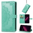 thumbnail image 1 of Dteck for T-Mobile REVVL 6 Pro 5G Wallet Phone Case,Embossed PU Leather Magnetic Clasp Case with Credit Card Slots Holder Phone Cover with Strap for T-Mobile REVVL 6 Pro 5G,Green, 1 of 4