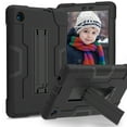 thumbnail image 1 of Dteck for TCL Tab 8 LE Case 2023, Heavy Duty Drop Protection Shockproof Rugged Case with Kickstand for TCL Tab 8 LE Model: 9137W/ TCL Tab 8 WiFi Model: 9132X,Black, 1 of 7
