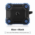 thumbnail image 1 of Dteck TPU Full-Body Protective Case Cover with Carabiner Armor Series Case for Apple Airpods 3 Shockproof AirPods Pro Wireless Charging Case Front Led Visible, blue+black, 1 of 8