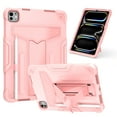 thumbnail image 1 of Dteck Tablet Case Compatible with iPad Pro 11 2024,with Kickstand Three-Layer Hybrid Full Body Case Rugged Shock-Proof Fall Protection Cover Tablet Case Cover,Rosegold, 1 of 5