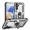 thumbnail image 1 of Dteck with Tempered Glass Screen Protector Case for Samsung Galaxy A16 5G,Shockproof Ring Holder Stand Case Rugged Silicone+PC Back Cover for Galaxy A16 5G,Silver, 1 of 7